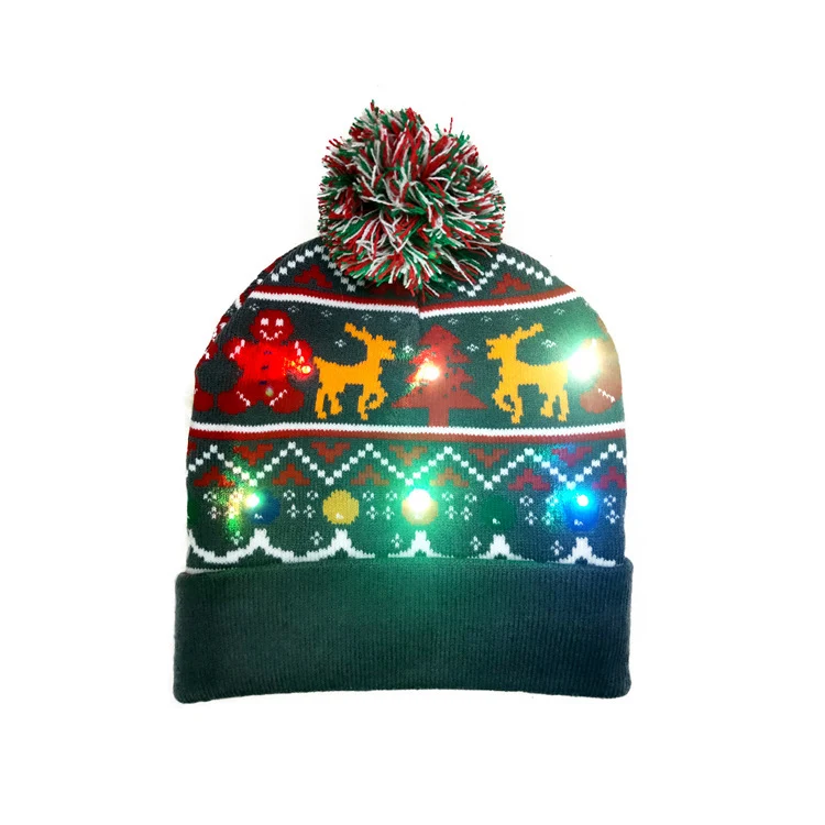 Christmas Knitted Hat with Flanging and Ball Decoration – Keep your head warm and festive with this comfortable and styl — photo 4