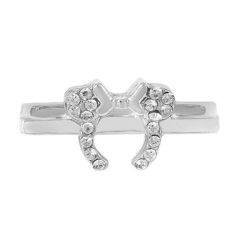 Acessórios de fivela de silicone criativos Anel decorativo de laço Personalize suas pulseiras com este acessório elegante e único, adicionando charme. — foto 2