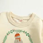 Macacão Triangular de Natal com Letras para Bebês Meninos e Meninas, Roupa Festiva Confortável, Ideal para a Primeira Celebração — foto 7