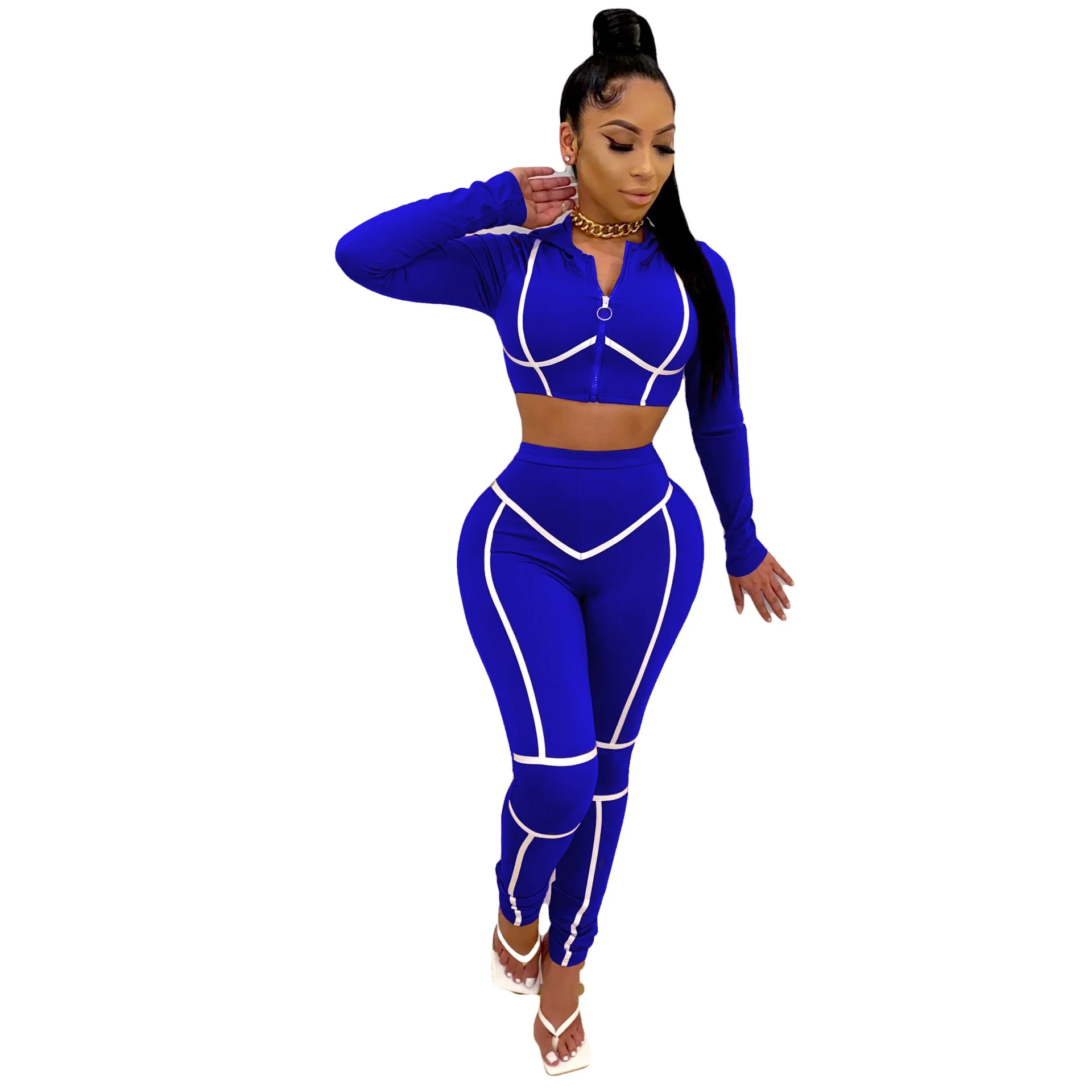 Sportswear Long Sleeve Trouser Suit Comfortable and Stylish for Training and Leisure Activities Breathable Fabric Perfec — photo 12