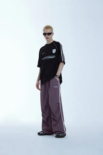 Title 3, Summer New Bright Line Side Stripe Parachute Wi...