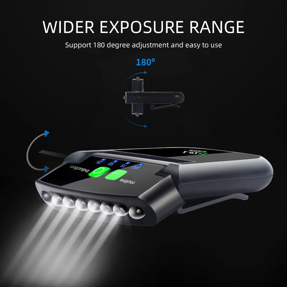 Farol LED inteligente com sensor, ideal para pesca noturna, esportes e ciclismo. Carregamento rápido, luz forte e brilhante. — foto 5