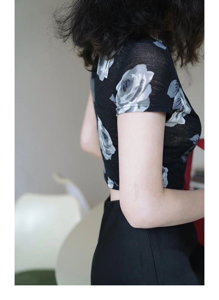 Title 11, Womens short lace up slim V-neck short-sleeved...
