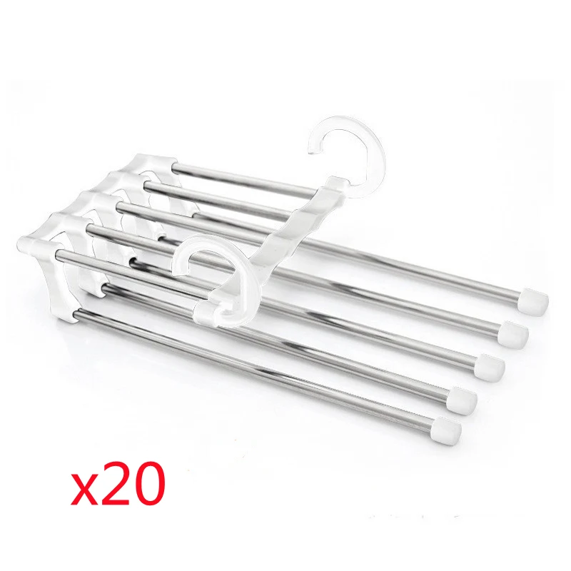 5 in 1 Wardrobe Hanger, Multi-functional Clothes Hangers, Pants Stainless Steel, Magic Wardrobe Clothing Hangers, Space — photo 1