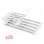 5 in 1 Wardrobe Hanger, Multi-functional Clothes Hangers, Pants Stainless Steel, Magic Wardrobe Clothing Hangers, Space — photo 1