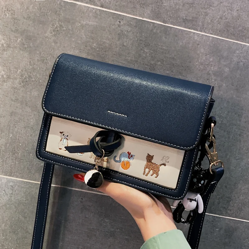 Title 3, Bolso Mensajero de Moda para Mujer Bordado un H...