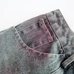 Men's Ripped Washed Spray Color Denim Shorts, Summer Loose Straight Street Fashion, comfortable and stylish for everyday — photo 14