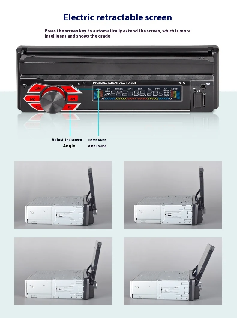 Title 9, 7-inch Car Telescopic Screen MP5 Video Player –...