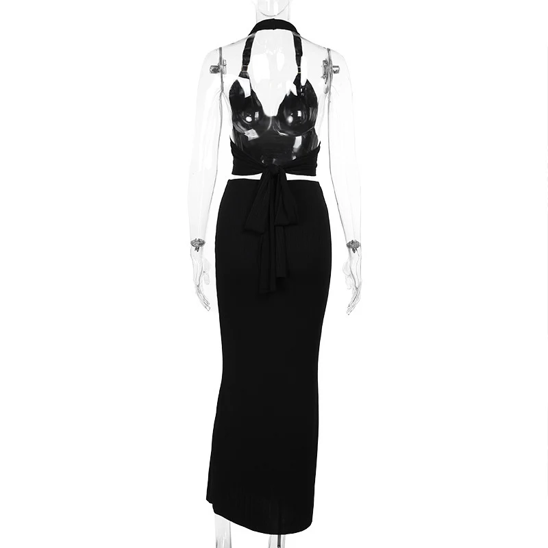 Title 5, Elegante conjunto de vestido feminino de compri...
