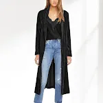 Cappotto lungo da donna tinta unita a manica lunga, perfetto per un look sofisticato e versatile. Ideale per ogni occasione, formale o casual. — foto 5
