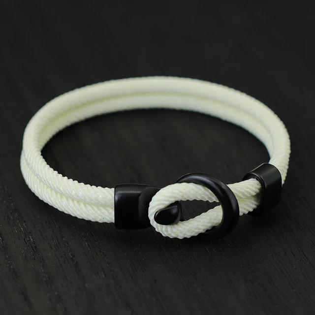 Pulseira de corda de moda masculina Dupla camada para camping ao ar livre. Resistente e estilosa, perfeita para aventuras e uso diário. — foto 11