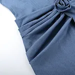 Women's Fashion Dignified Flowers Denim Dress — photo 12