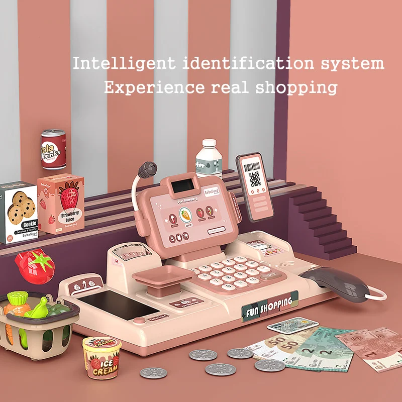 Supermercado Infantil Caixa Registradora Brinquedo. Estimula a criatividade e aprendizado. Set completo para brincar de mercadinho. Diversão garantida! — foto 6