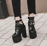 Women's 15CM High Heel Platform Booties with Waterproof Platform, Round Toe, and Thick Bottom. Stylish and comfortable f — photo 2