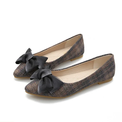 Title 3, Dames Ballerinas Platte Schoenen met Strik Spi...