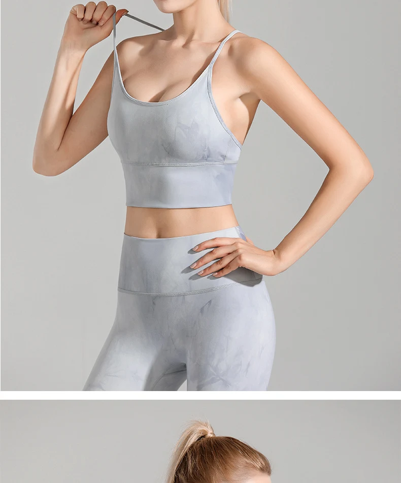 Title 9, Sexy Tie-Dye Gather-Up Fitness Bra With Breast ...