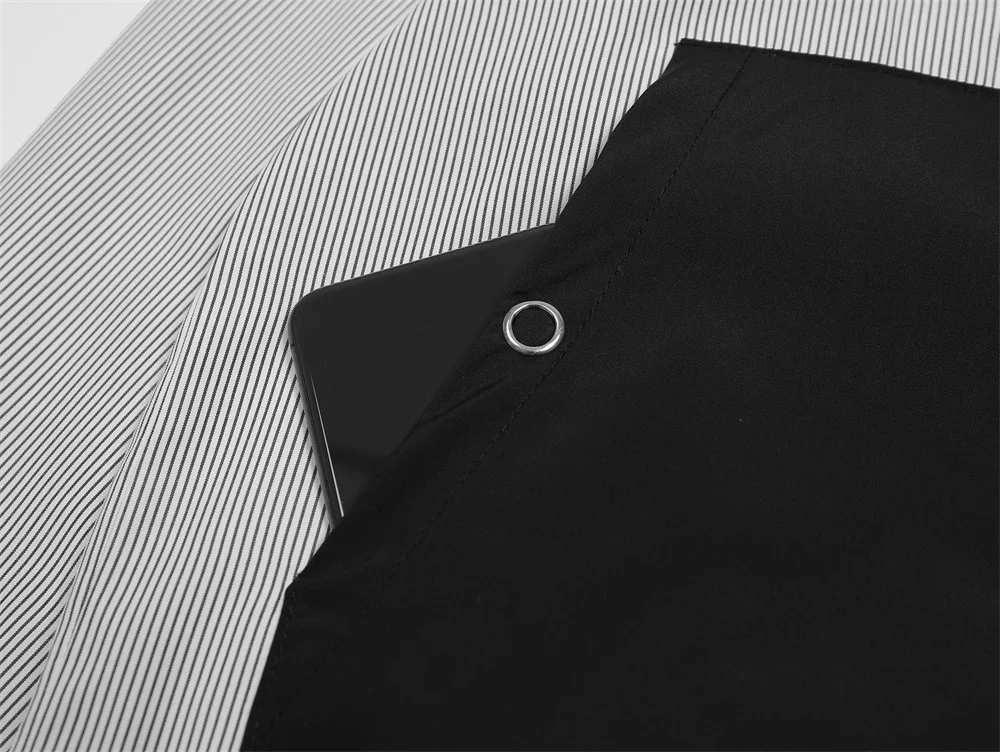 Camisa a rayas verticales suelta de manga larga para hombre, cómoda y elegante. Ideal para uso casual, estilo moderno y transpirable, perfecta para cualquier ocasión. — foto 17