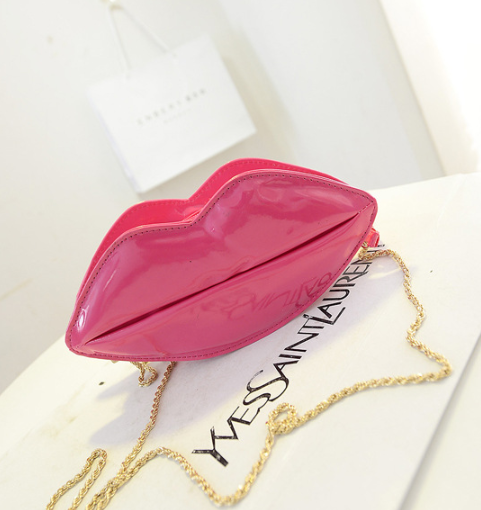 Zomerse mini lip tas, modieuze casual schoudertas met ketting. Perfect voor fashion en dagelijks gebruik. Lichtgewicht en stijlvol. — foto 7