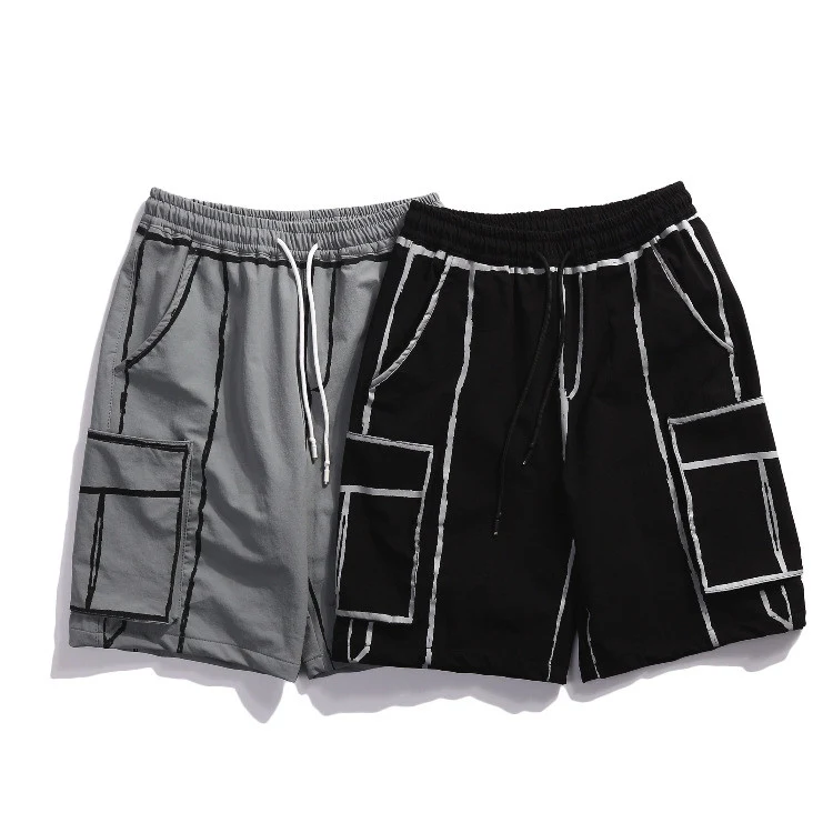 Retro hand-painted tooling shorts for unique style and comfort. Perfect for work or leisure with a vintage vibe. Get you — photo 2
