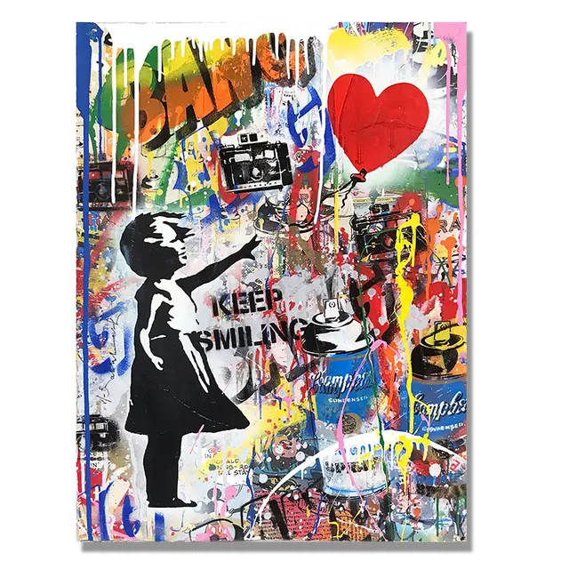 Banksy Graffiti Digital Oil Painting Living Room Bedroom Mural – Transform your space with modern urban art – Stylish wa — photo 5