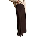 Gonna a sirena in raso a vita alta con effetto mopping, per un look elegante e raffinato, perfetto per ogni occasione speciale. — foto 3
