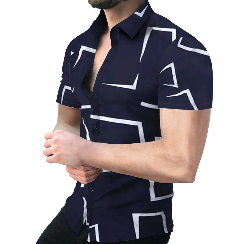 Title 3, Mens Fashion Loose Cool 3D Shirt Summer Comfor...