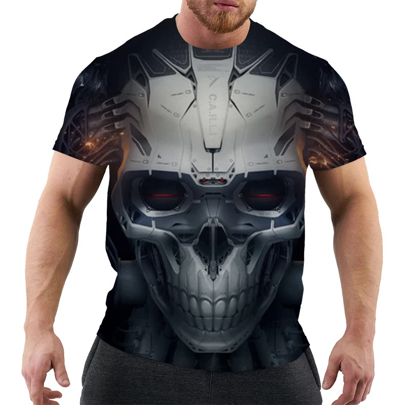 Men's 3D Digital Printed Short Sleeve T-shirt. Breathable fabric, stylish designs for summer comfort and a unique, moder — photo 35