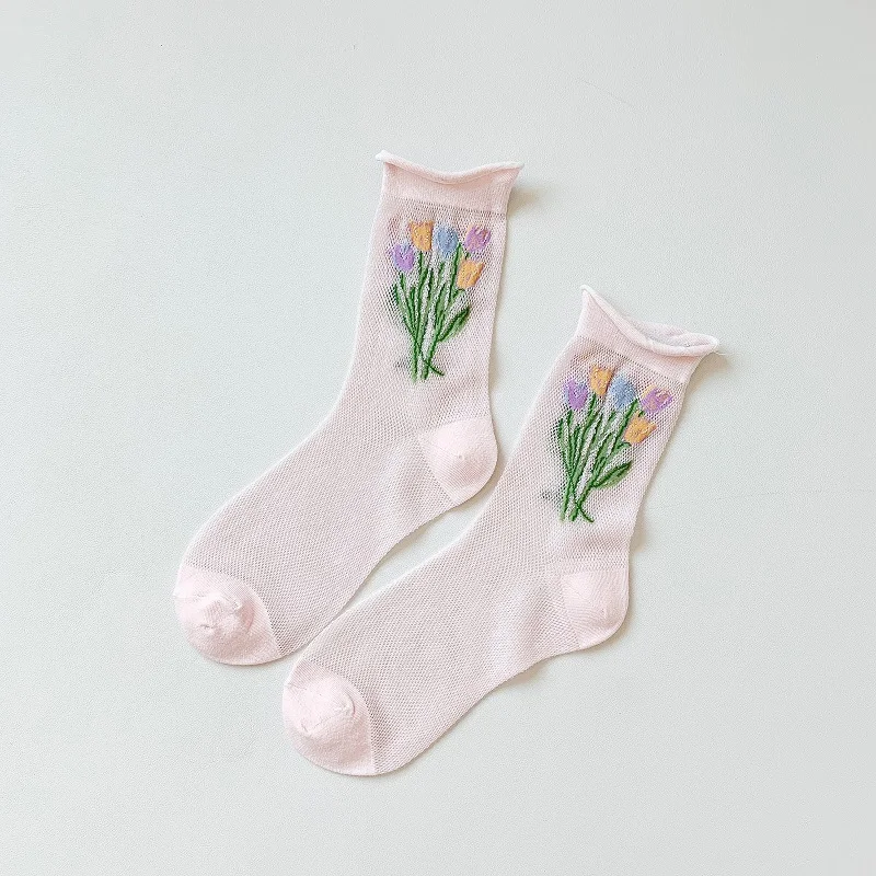 Title 8, Womens Fashion Breathable Tulip Socks