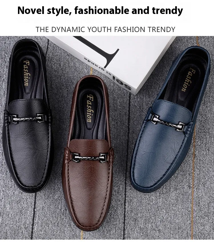 Title 13, Herren One Pedal Echtleder Casual Flats mit hoc...
