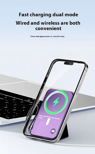 Title 2, Magnetic Power Bank With Cable Bracket Wireless...