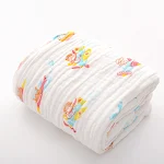 Toalha de banho para bebê com edredom seersucker de seis camadas, macia e absorvente, perfeita para o pós-banho do seu bebê. — foto 23