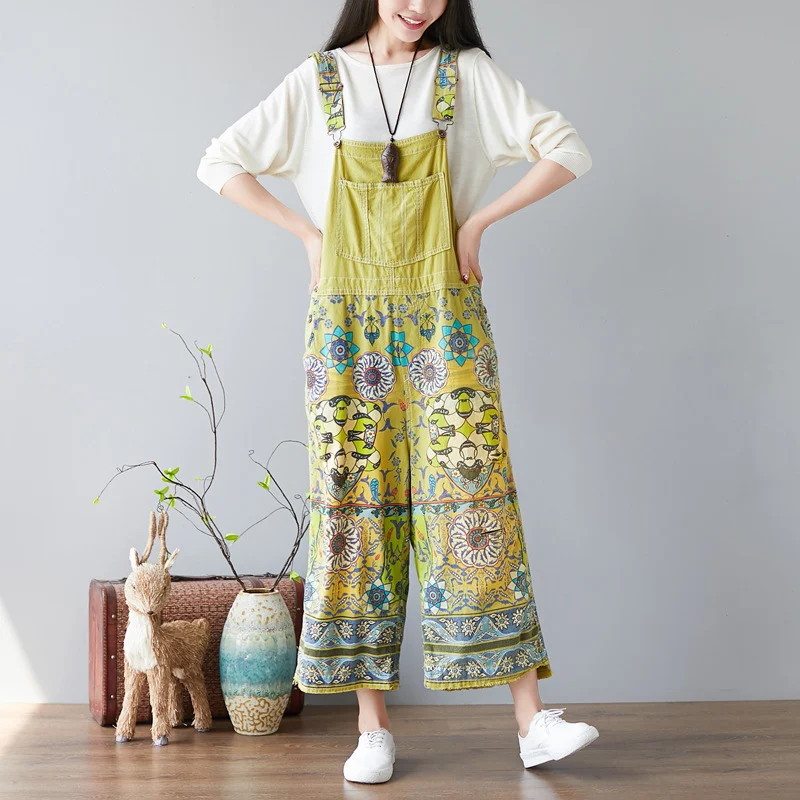 Dames denim wide-leg broek met bedrukte kruis, comfortabel en stijlvol voor een casual look, ideaal voor dagelijks gebruik en elke gelegenheid. — foto 9
