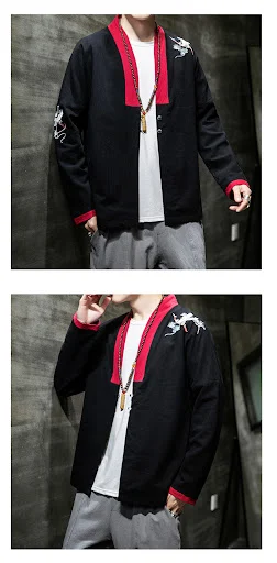Title 4, Embroidered cotton linen hanfu for men, offerin...