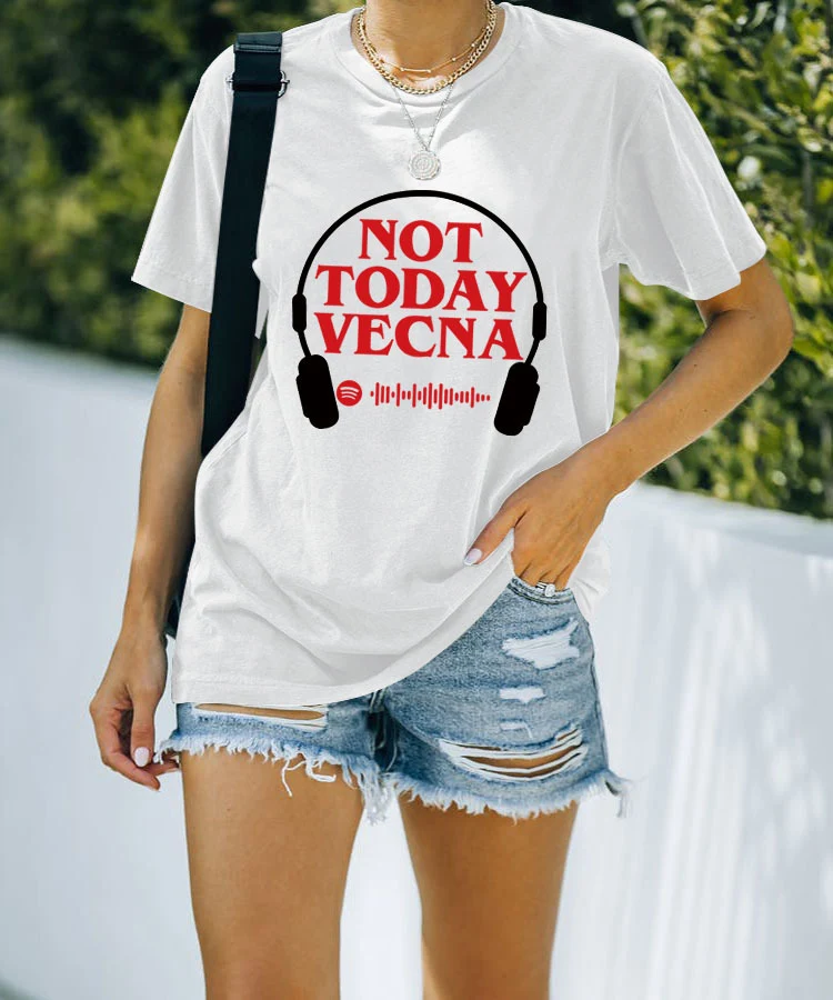 Title 5, Summer New Round Neck Letter Short-sleeved Stay...