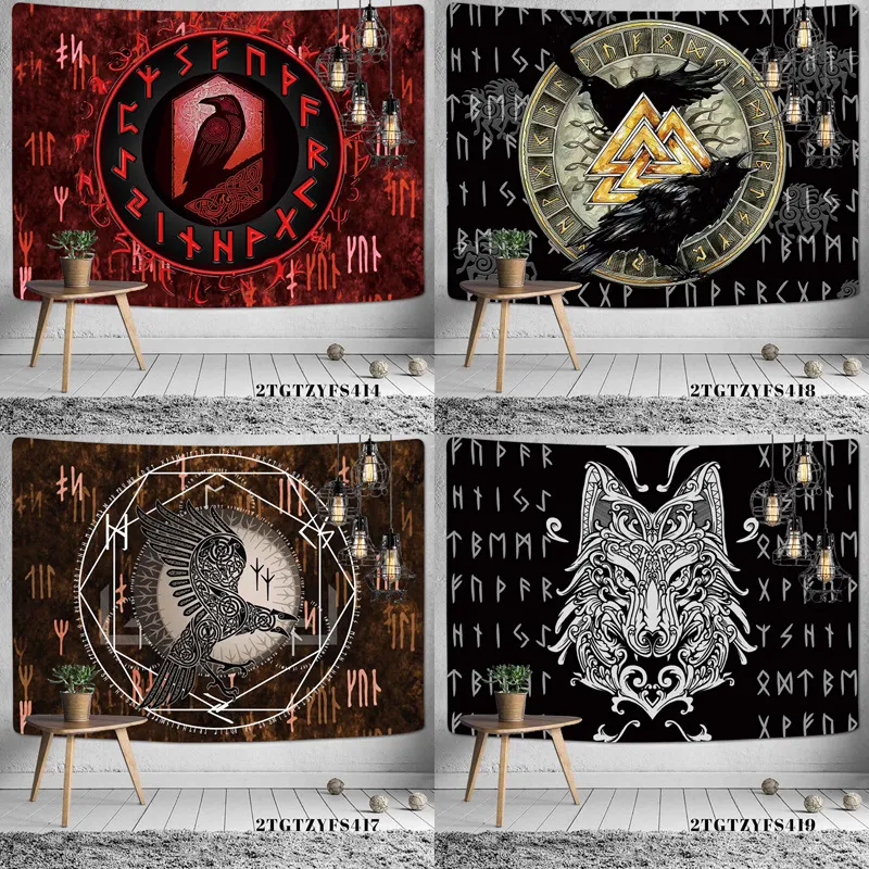 Title 1, Simsant Viking Raven Tapestry Mysterious Psyche...