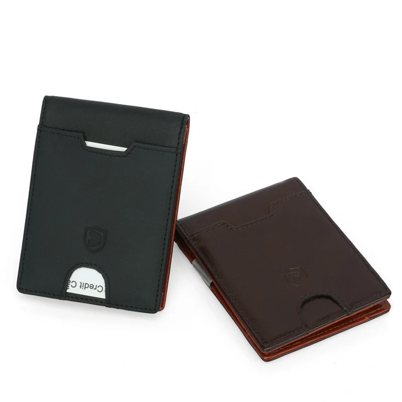 RFID Men's First Layer Leather Wallet provides card and money protection, features elegant design, anti-theft security, — photo 1