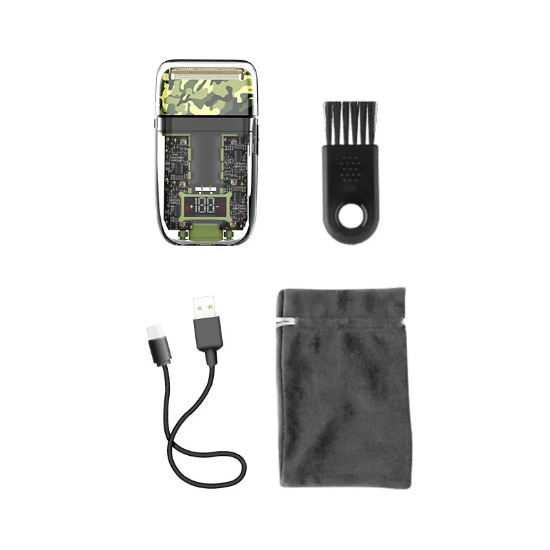 Barbeador digital LED LCD recarregável por USB à prova d'água, ideal para um barbear preciso, seco ou molhado, perfeito para viagens. — foto 3