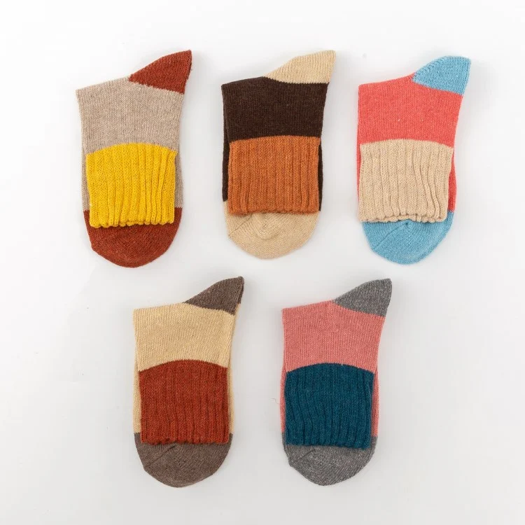 Title 1, Four-Color Stitching Thick Warm Rabbit Wool Socks