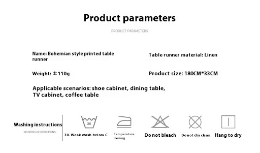 Title 2, Linen Table Flag Bohemian Style Retro Add a vin...
