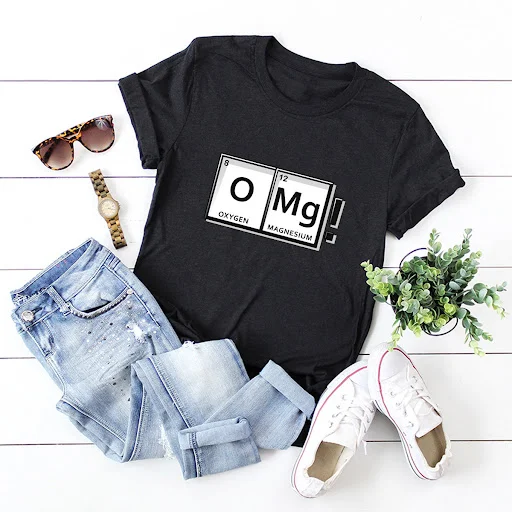 Title 10, Cotton Wacky Humor Letter Large Size Short Slee...