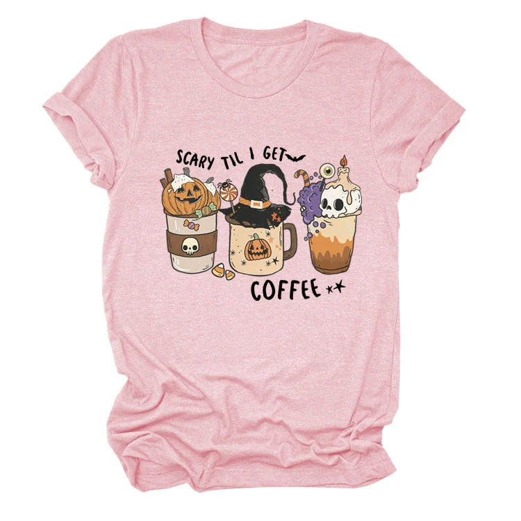 Pumpkin Halloween Crew Neck Short Sleeve T-shirt for Girls, comfortable and fun, perfect for trick-or-treating and Hallo — photo 12