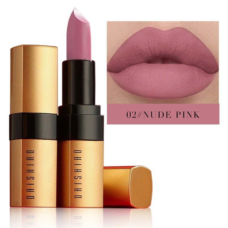 Gold Tube Matte Lipstick Waterproof, Nonstick Cup Proof, Long Lasting Color, Offers a Flawless, Comfortable and Confiden — photo 15