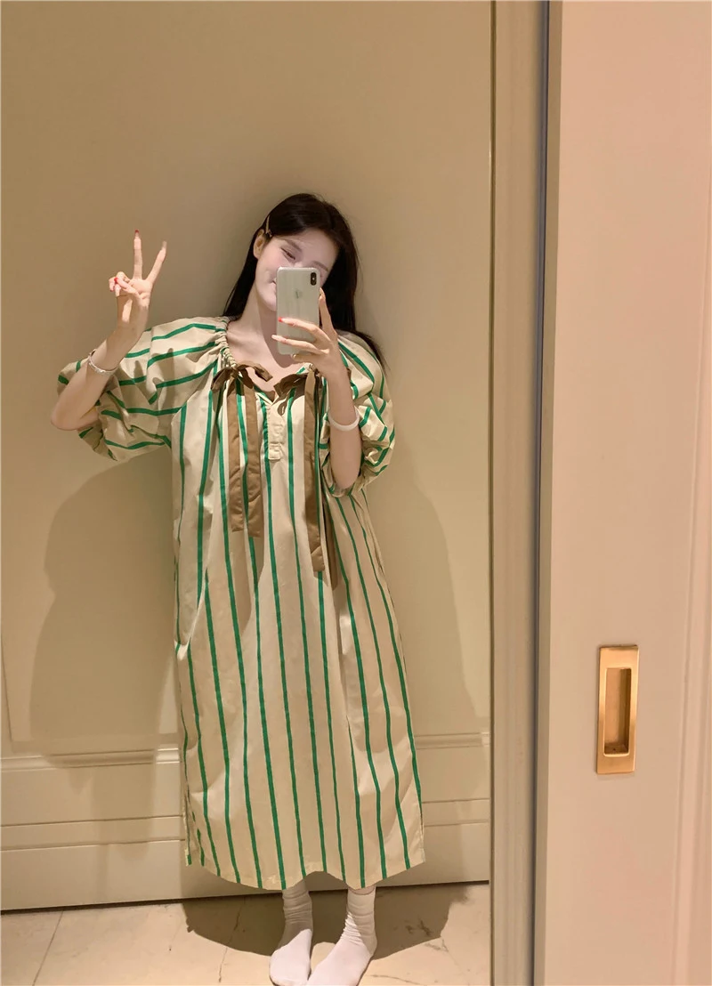 Title 4, Womens Fashion Striped Loose Casual Contrast C...