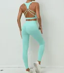 Women's Elastic Back Nude Feel Workout Clothes, Quick-drying, Breathable Sports Tight Yoga Suit for Comfort & Performanc — photo 9