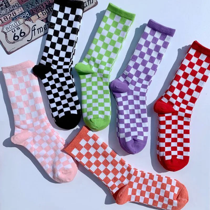 Chessboard Socks Trendy Street European and American Style Elevate Your Streetwear Game Stay Comfortable and Make a Stat — photo 23