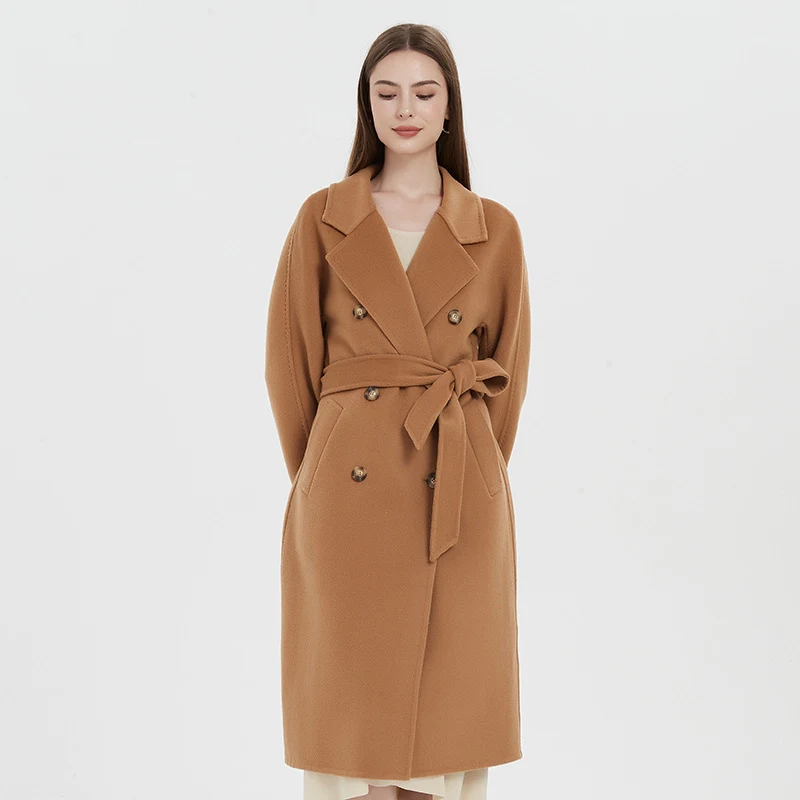 Reversible Cashmere Coat Women's Mid-length. Luxurious warmth and versatile style for any occasion, offering comfort and — photo 9