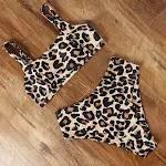High Waist Bikini Leopard Dames Push Up Badpak Figuurcorrigerend & Sexy Luipaardprint Comfortabel en stijlvol voor strand en zwembad Optimale ondersteuning — foto 39