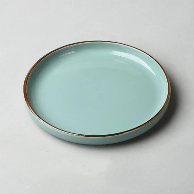 Title 50, Western Ceramic Household Dish Round Dinner Pla...