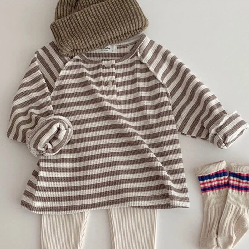 Camiseta Simples Baby Pullover para bebê, macia e confortável, fácil de vestir e despir, perfeita para uso diário e brincadeiras. — foto 4