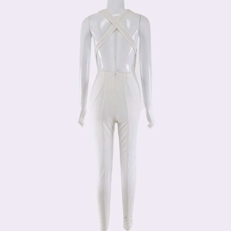 Title 12, Halter V-neck straps with missing back jumpsuit